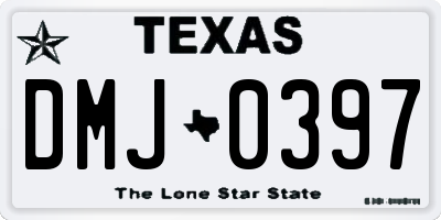 TX license plate DMJ0397