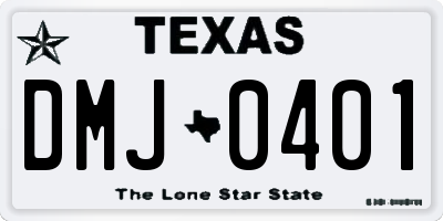 TX license plate DMJ0401