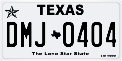TX license plate DMJ0404