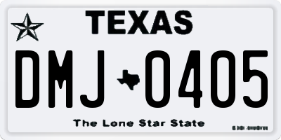 TX license plate DMJ0405