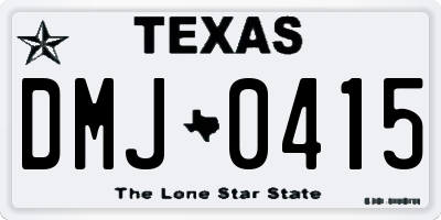TX license plate DMJ0415