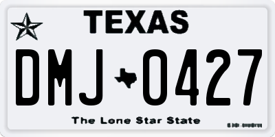 TX license plate DMJ0427