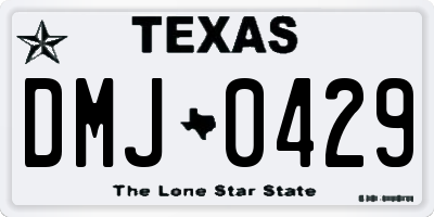 TX license plate DMJ0429