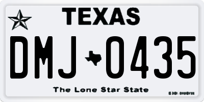 TX license plate DMJ0435
