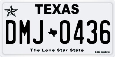 TX license plate DMJ0436