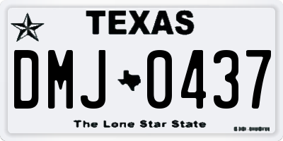 TX license plate DMJ0437