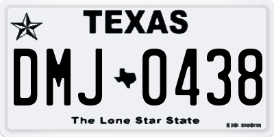 TX license plate DMJ0438