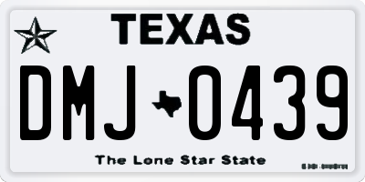 TX license plate DMJ0439
