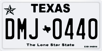 TX license plate DMJ0440