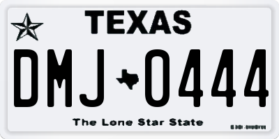 TX license plate DMJ0444