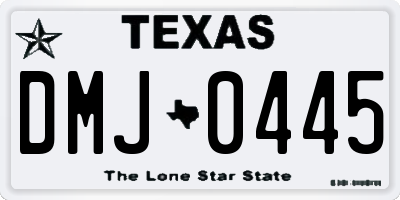 TX license plate DMJ0445