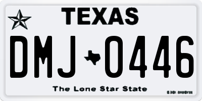 TX license plate DMJ0446