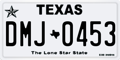 TX license plate DMJ0453
