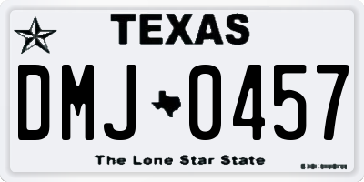 TX license plate DMJ0457