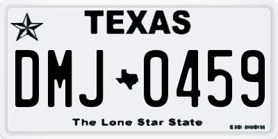 TX license plate DMJ0459