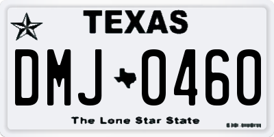 TX license plate DMJ0460