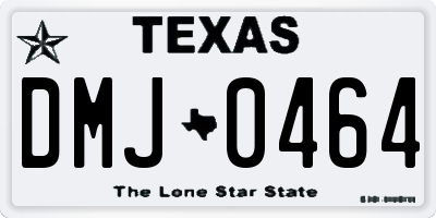 TX license plate DMJ0464
