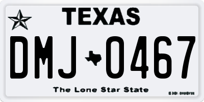 TX license plate DMJ0467