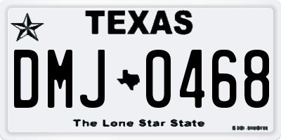 TX license plate DMJ0468