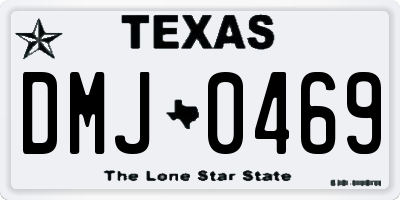 TX license plate DMJ0469