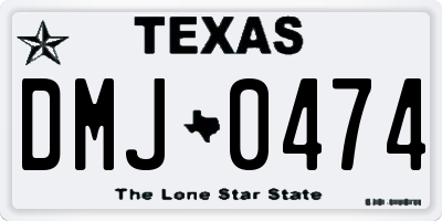 TX license plate DMJ0474
