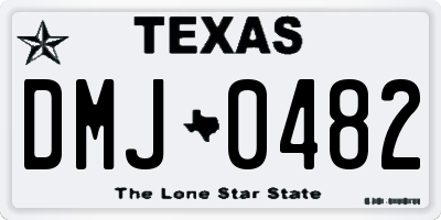 TX license plate DMJ0482