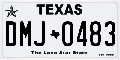 TX license plate DMJ0483