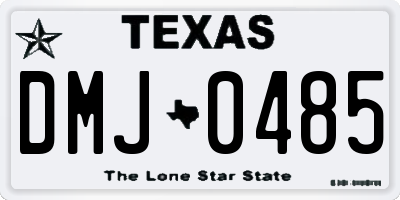 TX license plate DMJ0485
