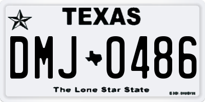 TX license plate DMJ0486