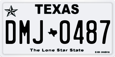 TX license plate DMJ0487