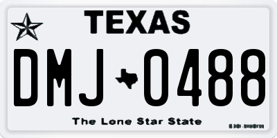 TX license plate DMJ0488
