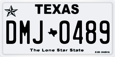 TX license plate DMJ0489