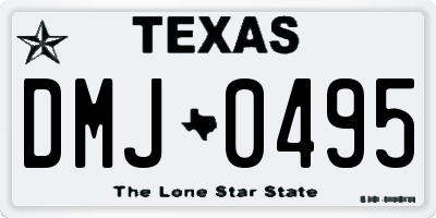 TX license plate DMJ0495