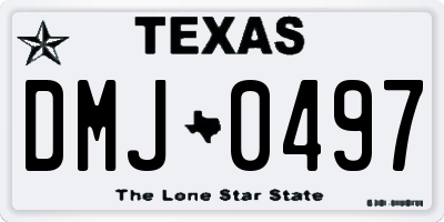 TX license plate DMJ0497