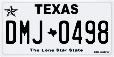 TX license plate DMJ0498