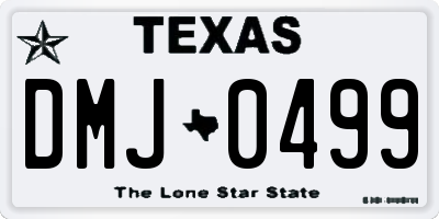 TX license plate DMJ0499