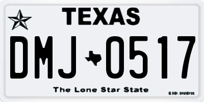 TX license plate DMJ0517