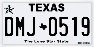TX license plate DMJ0519