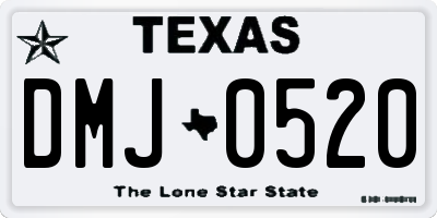 TX license plate DMJ0520