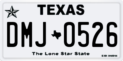 TX license plate DMJ0526