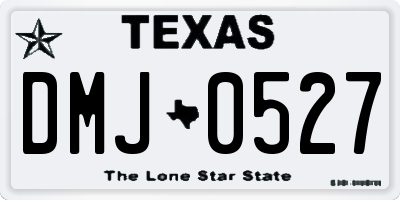 TX license plate DMJ0527