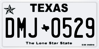 TX license plate DMJ0529