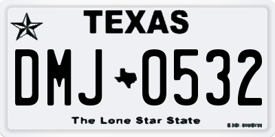 TX license plate DMJ0532