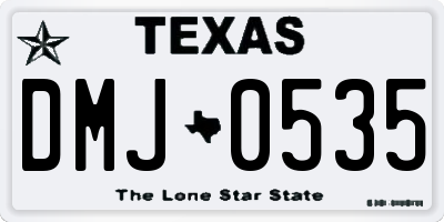 TX license plate DMJ0535