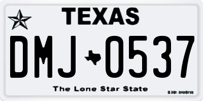 TX license plate DMJ0537