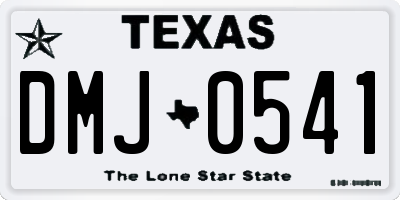 TX license plate DMJ0541