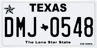TX license plate DMJ0548