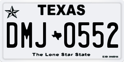 TX license plate DMJ0552