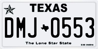 TX license plate DMJ0553