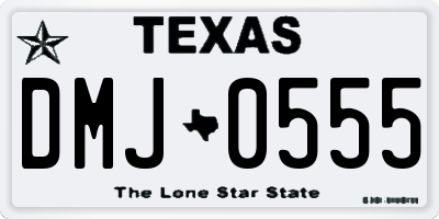 TX license plate DMJ0555